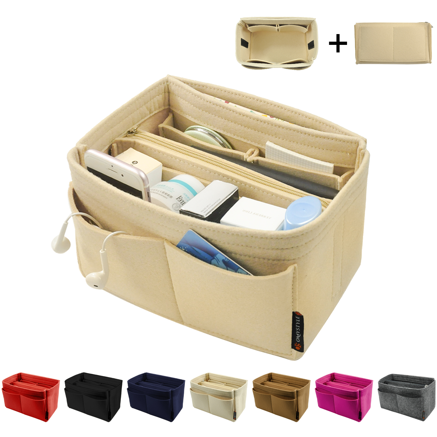  OMYSTYLE Purse Organizer Insert, Tote Bag Organizer Insert for  Handbags, Bag Organizer for Tote Bag with 5 Sizes Compatible with Neverfull  Speedy Longchamp and More : OMYSTYLE: Clothing, Shoes & Jewelry